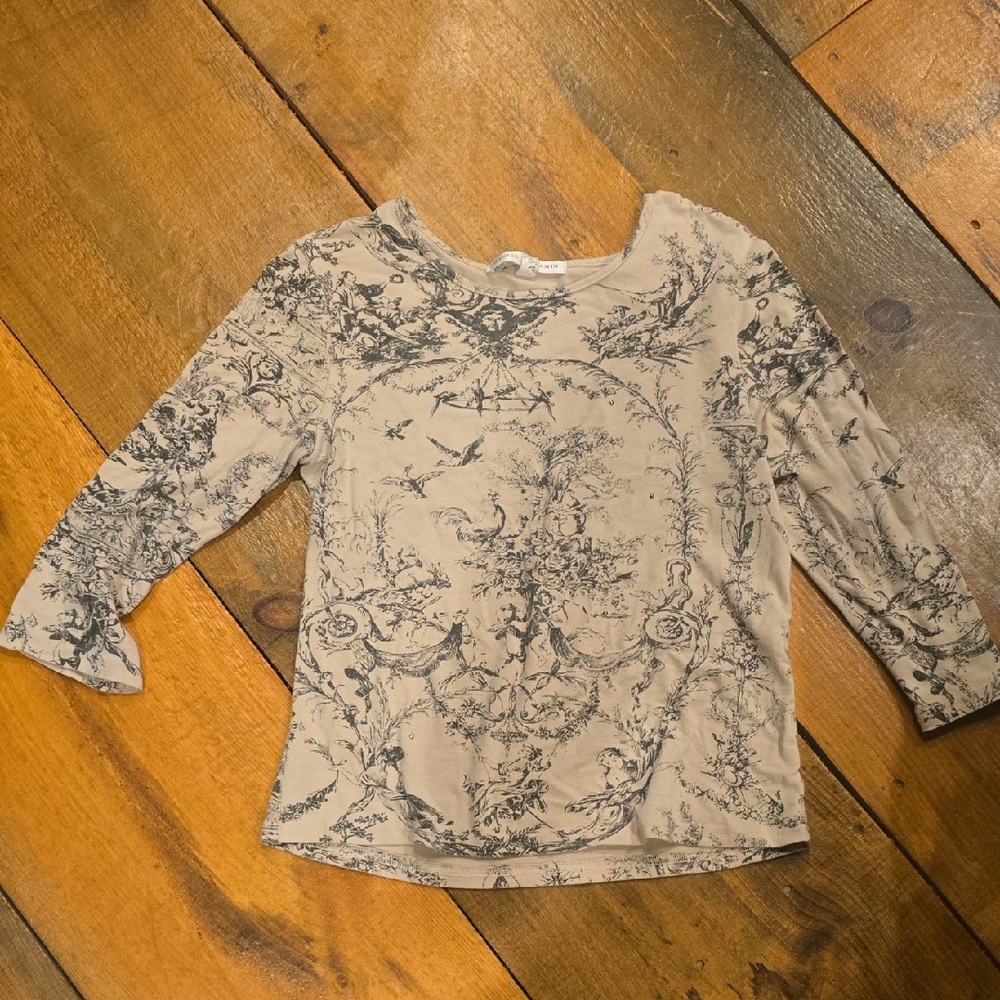 Elegant Beige Long Sleeve Top